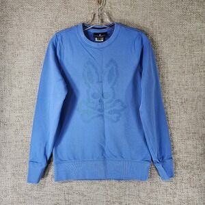 Psycho Bunny Siddick Logo Sweatshirt Mens XXS Big‎ Country Blue 100% Cotton